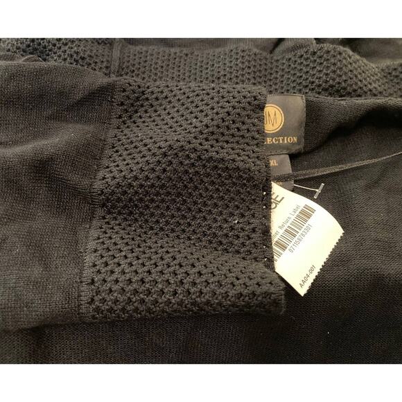 JM Collection Open Drape Front Cardigan Sweater Size XL/Extra Large in Black NWT - Picture 5 of 7